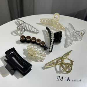 2024 New Simple Female Bath Hair Clip Back of Head Korean Style Shark Clamp Retro Hair Accessories Fashionable Hair Grips