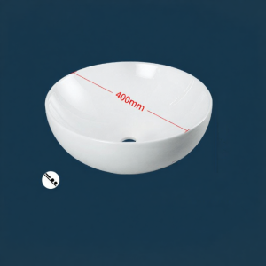 Countertop Ceramic Easy-Clean Circular Washbasin