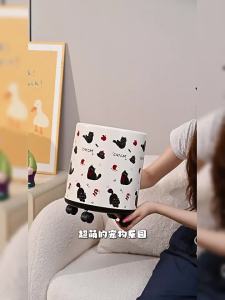 AMU·PIGGY | Living Room Kitchen Household Movable Trash Can