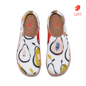 UIN Womens Art Painted Travel Shoes Slip On Loafers Comfort Lightweight Sneakers Fruits 1