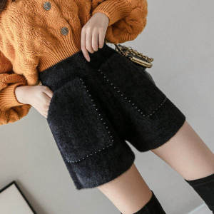 Velvet High Waist Slimming Shorts for Women