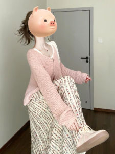 Ge·an·fei | Gentle Style Pink Autumn Dress Long