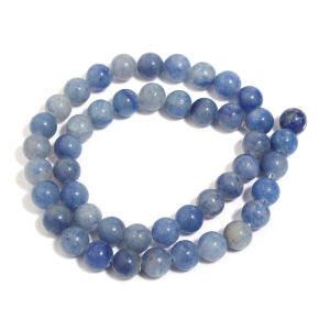 1 Dây Hạt Đá Aventurine Xanh Dương Hình Tròn Khoảng Cách 4/6/8/10/12mm Hạt Đá Tự Nhiên Dùng Làm Trang Sức Tự Làm Vòng Tay