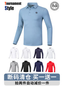 Mens Golf Clothing Long Sleeve T-Shirt Sports Top Short Sleeve Polo Shirt Autumn Winter Fashion Outfit Gym Fitness Fan Gear