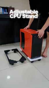 Adjustable CPU Stand Wheel Roda 360 Rotating PC Tray Desktop Rack Computer Case Holder Trolley Roller 架