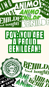COLLEGE OF ST. BENILDE WATERPROOF STICKER INSPIRED DE LA SALLE VINYL STICKER CAR STICKER TUMBLER