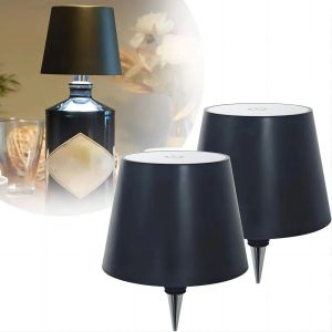 โคมไฟตั้งโต๊ะแบบขวดพร้อมพอร์ตชาร์จ USB ควบคุมการเปิด-ปิดด้วยระบบสัมผัส มี 3 สี และปรับความสว่างได้แบบไม่มีขั้นบันได เหมาะสำหรับใช้ในบาร์ ขวดไวน์ และโต๊ะทำงาน