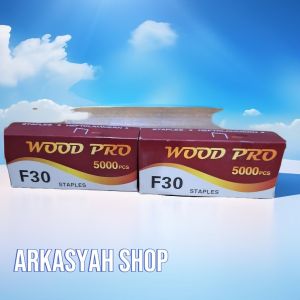 2 PCS WOOD PRO ISI STAPLES MESIN PAKU TEMBAK F30 LURUS MATA AIR NAILER NAIL GUN ANGIN STEPLES F30
