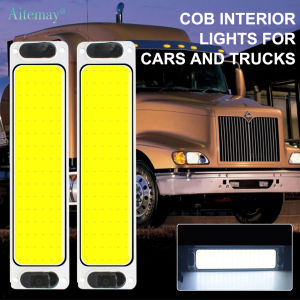 Aitemay 54/87/96/108SMD Car Interior Light 12V-24V COB Reading Light LED Panel Light Bulb Car Dome Light Waterproof Self Adhesive Truck Lamp 1Pcs