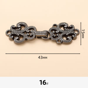 High-End Chinese Style Han Costume Snap Fastener Metal Buttons Womens Cheongsam Frog Button Clothes a Pair of Buckles Decorative Buttons Accessories