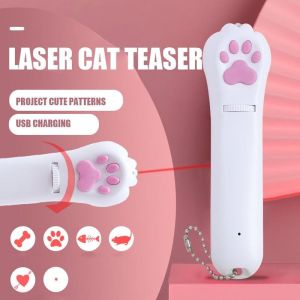 Pet Cat Toys Cat Laser Stick Cat Laser Pen Toy Transform 6Patterns Laser Interactive Infrared Teasing Kitty Toys