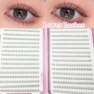 768/60pcs Under Eyelashes Extension Personal EyeLash Professional Makeup Individual Cluster Grafting Fake Lashes False Eyelashes