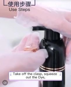 Herbal Blackening Hair Dye Shampoo White Hair to Black Hair No Irritable Odor Hair Color Shampoo 500ML