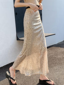 Stylish High-end French Design Elastic Sparkly Mermaid Dress