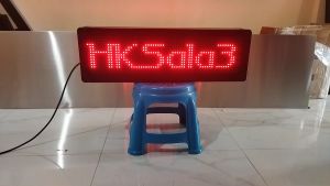 Running Text Dua Sisi 20x70cm Merah Wifi Outdoor