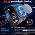 Invisible Stand Magnetic Phone Case For iPhone 17 16 15 14 13 12 Pro Max For MagSafe Translucent Hard Back Cover with Stand For iPhone 17 Air 16e 15 14 Plus Matte Non-slip Military Shockproof Protection Casing. 