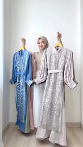 BISA COD - BEST SELLER ADINDA DRESS FREE OUTER BROKAT SIZE M-XXL DRESS KONDANGAN - DRESS PESTA - DRESS MODEL DUYUNG - DRESS WISUDA