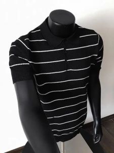 SUOSHE | Oversized Striped Collar Summer Polo Shirt For Men