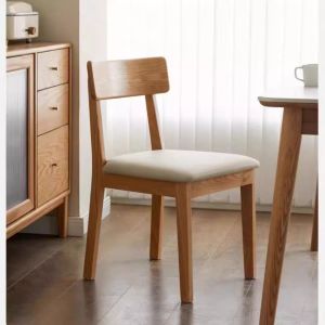 Solid Cherry Wood Dining Table with Chairs Home Use Long Rectangle Table for Living Room Work Station Art Style Furniture