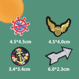 Denim Patch Jeans Embroidery Cloth Patch Sewing Or Sticking Letter Patch Clothing Repair Patch Geometric Pattern DIY Accessories