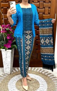 Stelan Ethnik Terbaru Premium Mix Renda Pakai Selendang Rok Panjang