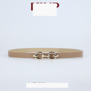 Fashionable Decorative Belt Womens 2025 New Summer Slimming Skirt Dress Alloy Buckle PU Leather Soft Surface All Match Belt