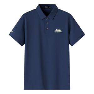จี๊ป | เสื้อยืดคอโปโล Jeep แห้งเร็วสำหรับผู้ชาย ฤดูร้อน ป้องกันแสงแดด ความรู้สึกเย็น แขนสั้น ผ้าฝ้ายผสม เสื้อยืดลำลองกลางแจ้ง