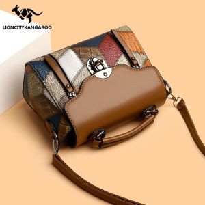 Eagle song kangaroo contrast color womens bag 2025 new spring and summer handbag shoulder bag small versatile fashion crossbody small square bag