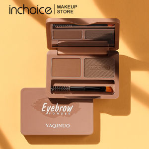 Eyebrow Powder with Makeup Brush 2-in-1 Waterproof Long Lasting Multi-Use Dual-shade Gradient Natural