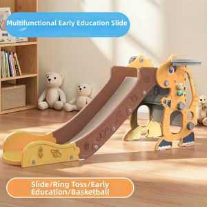 MLZH | Folding Indoor Outdoor Kids Slide with Stairs