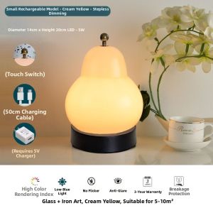 JUNENGLIANG | French Style Cream Pear LED Desk Lamp