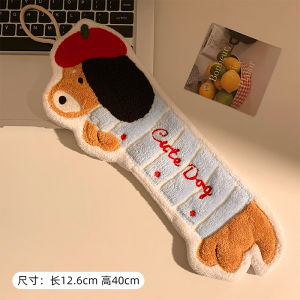 Thickened Super Absorbent Hand Towel Cute Dachshund Dog Hanging Style Kitchen Bathroom Towel Odorless Kitchen Wiping Cloth