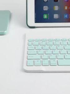 Wireless Keyboard and Mouse 10 Inch Black Pink for iPad Tablet Phone IOS Android Laptop
