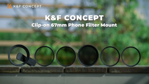 K&F CONCEPT 67mm Phone Holder Universal Screw Clip Type Secure Clamp