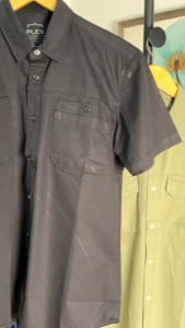 POLICE Kemeja Polos Cotton Kantong Dua Regular Fit Pria