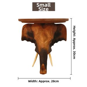 TAIMUJIA | Hand-carved Wooden Elephant Wall Decor Southeast Asian Style