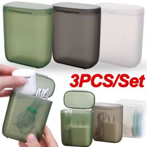 Feelife 3 cái hộp lưu trữ cáp dữ liệu để bàn hộp sạc điện thoại di động chống bụi có nắp hộp dây cáp trong suốt hộp đựng dây trong văn phòng nhà