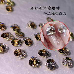 New Luxury Nail Art Drill Champagne Color Silver Drill Nail Jewelry Nail Salon Double Stack Drill Nail Art Tools Any Skin Type