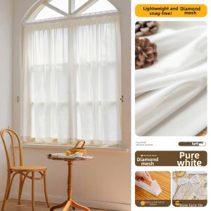 Transparent But Not Transparent To People Easy-to-Install French Style Window Sheer Curtain