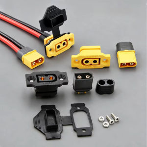 1PCS XT60E-F Mother Aircraft Power Supply With Fixed Battery Interface Model Motor Electrically Adjustable Dust Cover