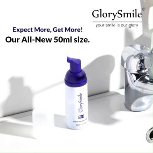 GlorySmile V34 Teeth Whitening Color Corrector Foam 50ml - Anti-Yellow Stain - 15-sec Daily Whitening Protector for Maintenance