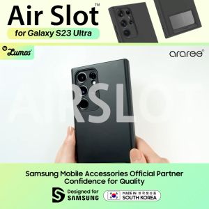 [READY STOCK] Araree Samsung Galaxy S23 Ultra Air Slot Back Cover Card Slot Protective Case Casing