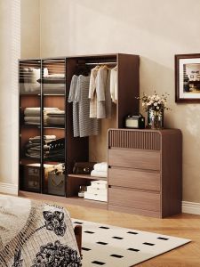Vintage Solid Wood Combined Wardrobe and Storage Cabinet