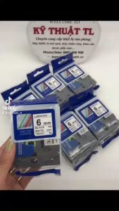 Cuộn băng nhãn 12mm TZ2-FX231 siêu dẻo chữ đen nền trắng dùng cho máy Brother P-touch