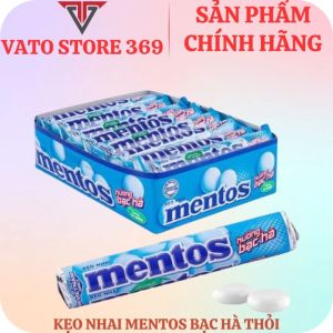 Kẹo nhai MENTOS bạc hà thỏi 29.7g