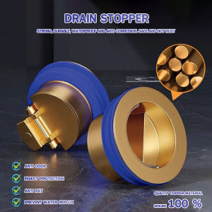 Anti-Odor Floor Drain Core One Way Valve Seal Stopper Sewer Strainer Plug Fast Drainage Deodorant Cover Drain Stopper for Toilet Bathroom(All-Copper Material)