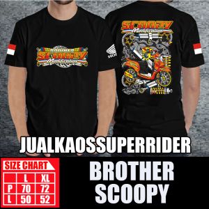 BAJU KAOS DISTRO HONDA SCOOPY MODIFICATION HITAM