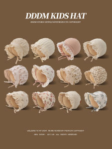 Princess Style Baby Girl Hat with Lace Ear Protection for Infants Spring Autumn Korean Style Newborn Court Hat Breathable Cotton