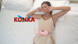 XIAOM1暖宫护腰带 HOT Smart Warm Palace Belt Menstrual Waist Belt Heating Pad Period Warm Palace Massage Women Pain Relief Belt Electric Heating Waist Belt 暖暖包