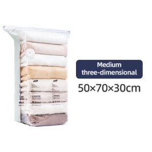 TAILI Vacuum Storage Bags - No-Pump Compression Bags for Travel | 3D Space Saver for Down Jackets Quilts & Clothes | Waterproof & Moisture-Proof Luggage Organizer